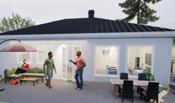 Liten bungalow hagesiden, et rimelig ferdighus for enslige og par
