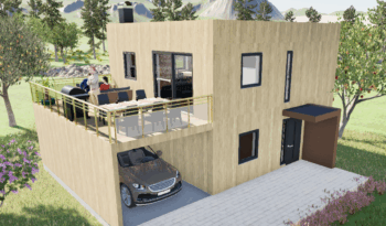 Kuben, et lite funkishus med carport eller garasje