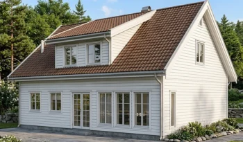 Spurv med oppløft, et rimelig ferdighus, lite men med plass til familien