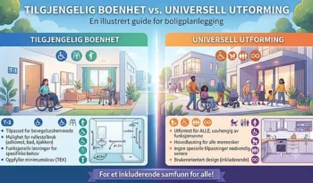 Hva er tilgjengelig boenhet og universell utforming<br>–og hva er forskjellen?