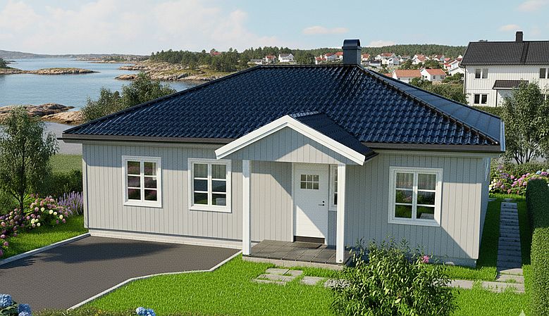 Bungalow- et lite, ferdighus til under 2 mill fra Småhus-Spesialisten