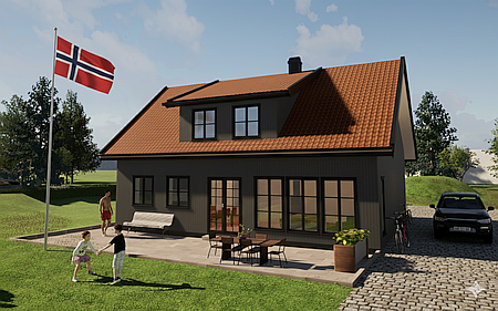 Spurv med oppløft. Mye hus for pengene med dette lille, ferdighuset